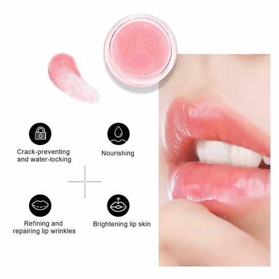 Factory Customizable Strawberry Extract Moisturizing Lip Scrub Lightening Exfoliating Lip Care