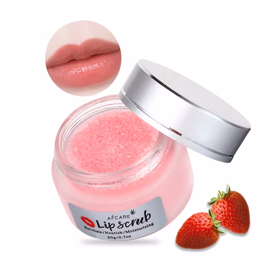 Factory Customizable Strawberry Extract Moisturizing Lip Scrub Lightening Exfoliating Lip Care