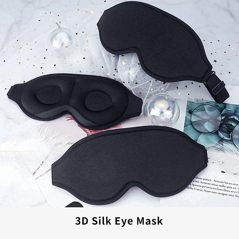 3D Removable Silk Travel Eye Mask for Deep Cool Eye Cup Sleep Mask