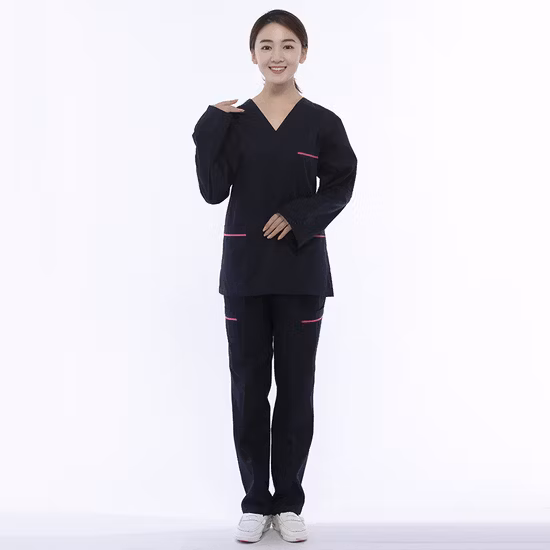 도매 최고 품질의 간호사 유니폼 의료 스크럽 유행 유니폼 OEM 로고 스크럽